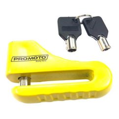 Candado de disco de freno PROMOTO. Acero amarillo 10mm.