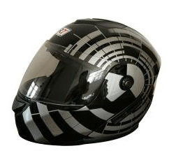 Casco abatible R7 Racing con doble mica talla L. Negro/gris (7101-1269)