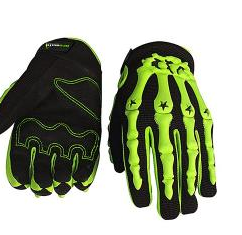 GUANTES MODELO “ESQUELETO” COLOR VERDE TALLA M