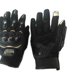 Guantes vel PROMOTO talla M color negro con touch/limpia mica