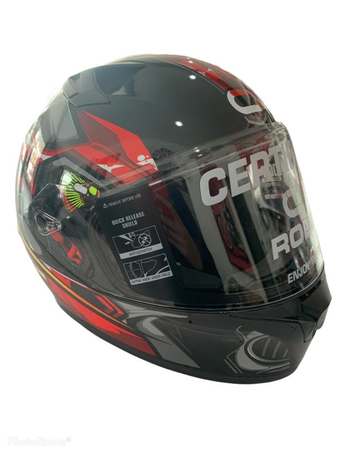 CASCO CERRADO RODA AVISPON ROJO TALLA "M"