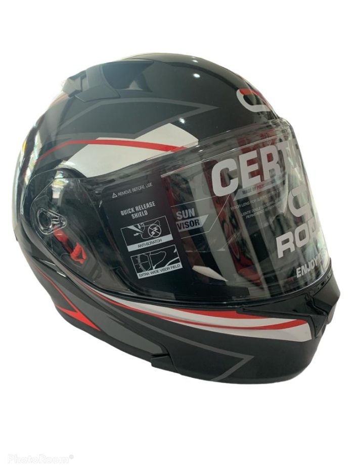 CASCO RODA ABATIBLE KERB GRIS/ROJO TALLA "M"