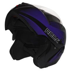 CASCO MORADO/NEGRO ABATIBLE RODA REVENGE ROCKET TALLA S DOT GAFA INTERIOR