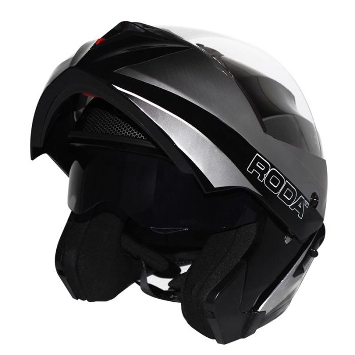 CASCO NEGRO/PLATA ABATIBLE RODA REVENGE ROCKET XG DOT GAFA INTERIOR (80-5790-001)