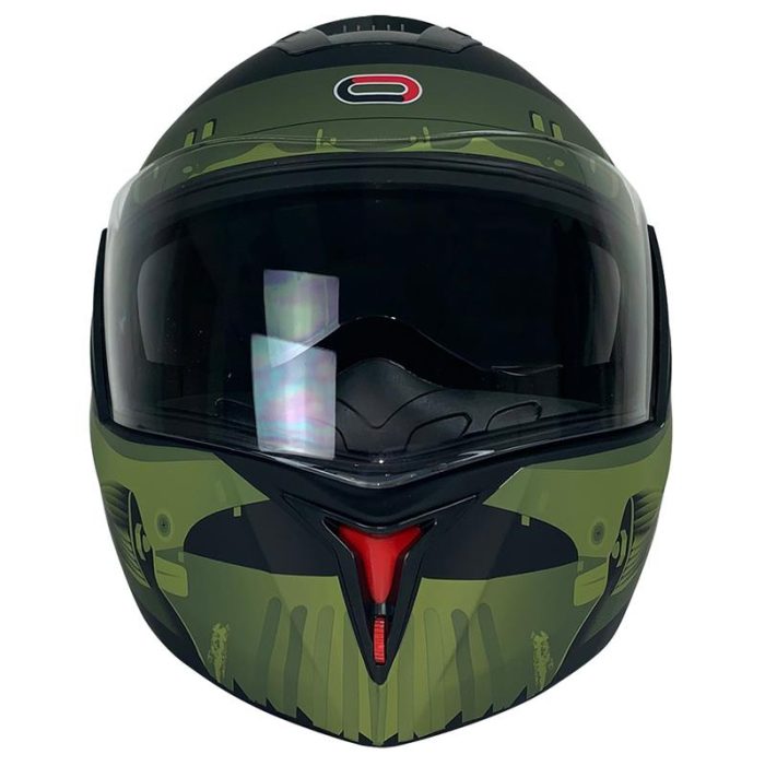 CASCO RODA REVENGE VERDE MILITAR MATE SOLDIER G ABATIBLE DOT. GAFA INTERIOR (80-5796-001)