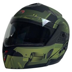 CASCO ABATIBLE RODA REVENGE VERDE MILITAR TALLA XL