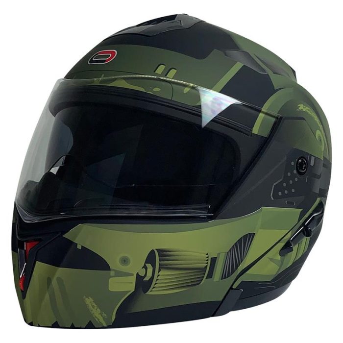 CASCO ABATIBLE RODA REVENGE VERDE MILITAR TALLA XL