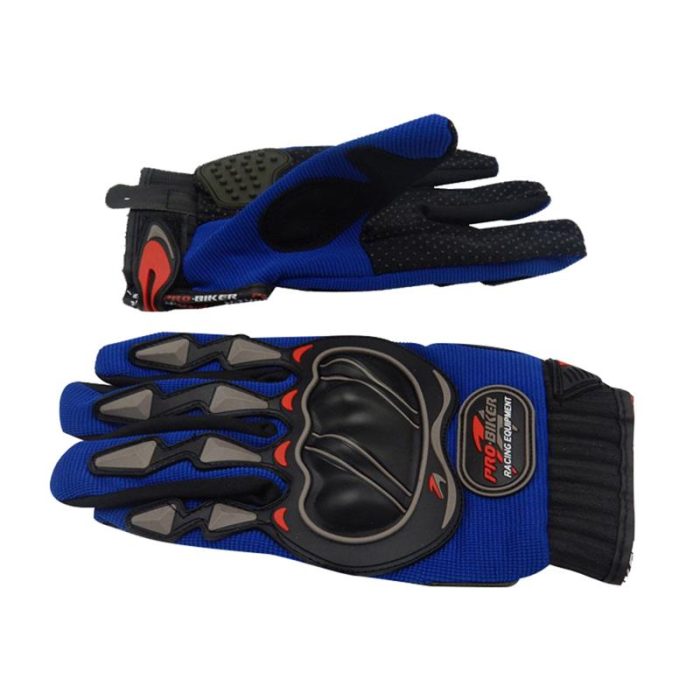 GUANTES AZULES PRO-BIKER C/PROTECCIÓN Y ANTIDERRAPANTE TALLAS L Y XXL (83-5513-001)