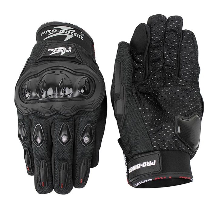 GUANTES NEGROS PRO-BIKER C/LIMPIA MICA/TOUCHSCREEN TALLA XL (83-5537-001)