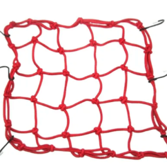 RED ELÁSTICA ROJA CON GANCHOS PARA SUJETAR CASCO O BULTOS