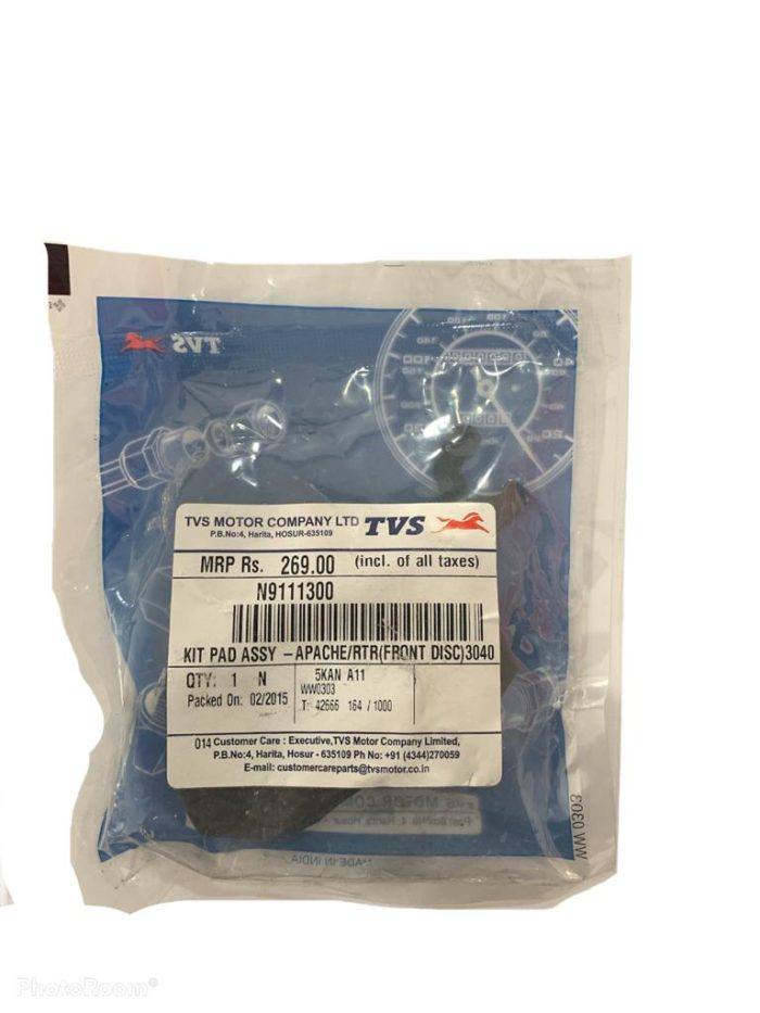 BALATAS TVS N9111300 DELANTERAS RTR200
