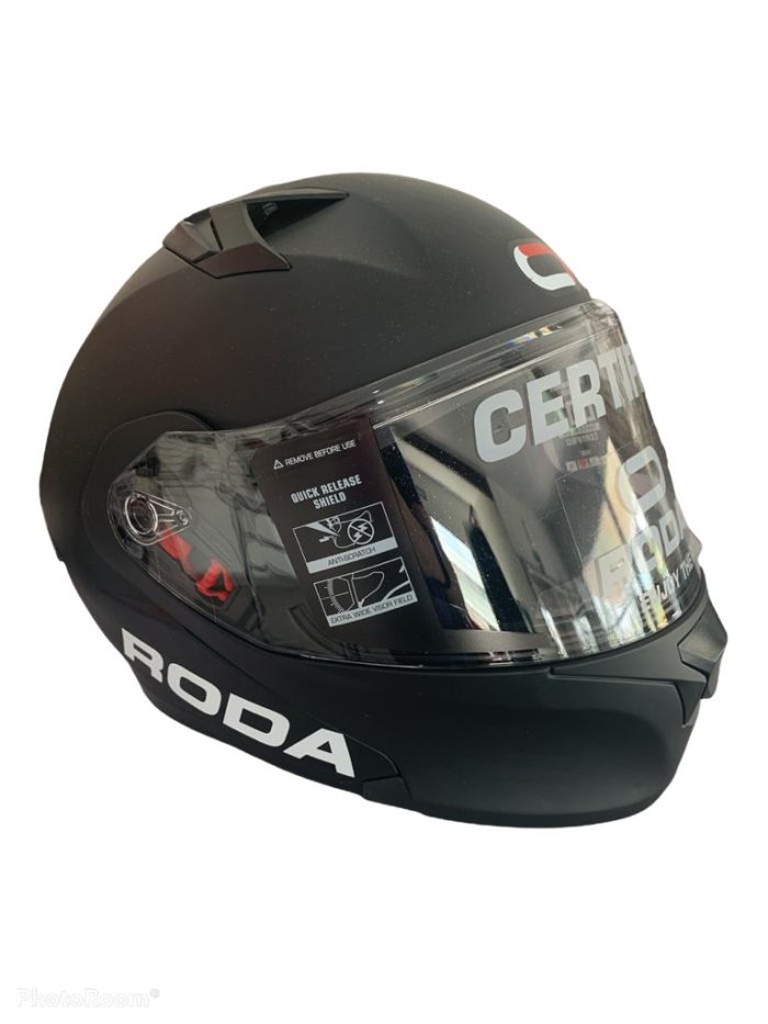 CASCO ABATIBLE RODA RUSH NEGRO MATE "L"