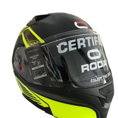 CASCO ABATIBLE RODA RUSH AMARILLO/NEGRO TALLA “XL” DOT
