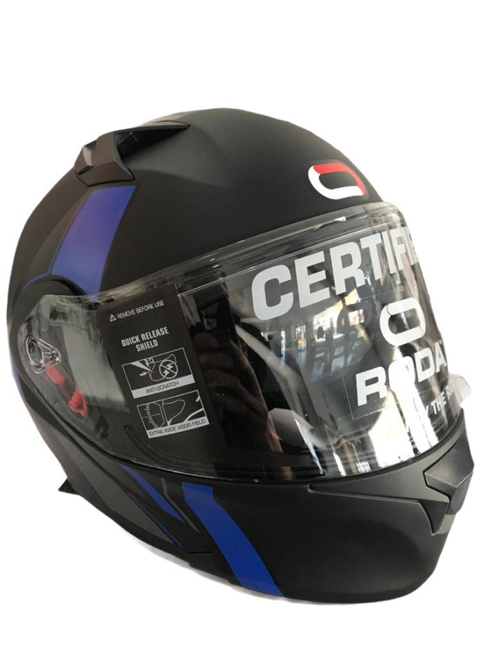 CASCO ABATIBLE RODA RUSH AZUL/NEGRO TALLA “XL” DOT