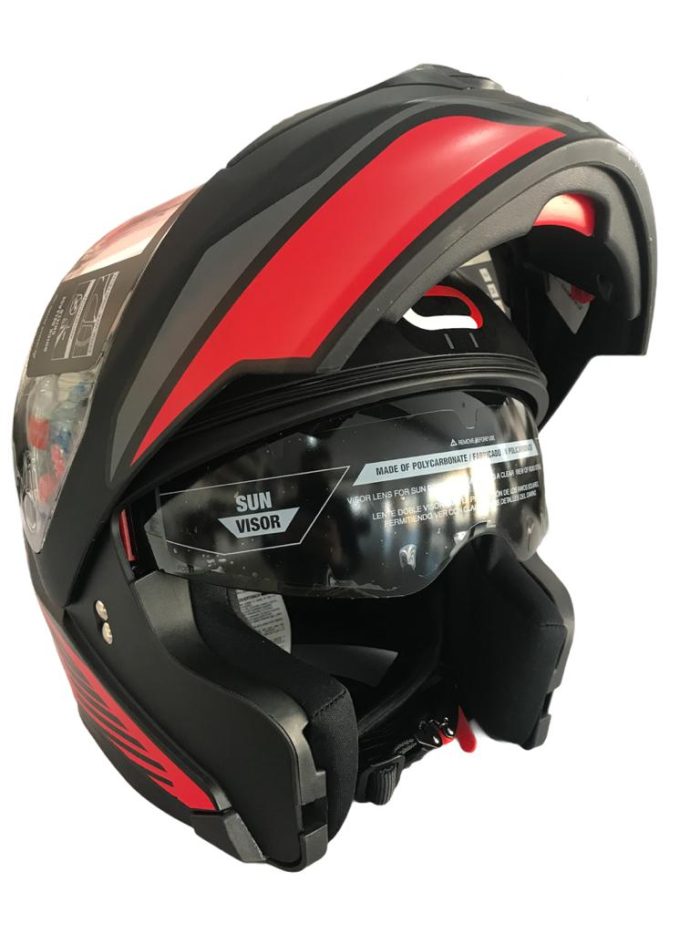 CASCO ABATIBLE RODA RUSH ROJO/NEGRO TALLA “XL” DOT - Image 3