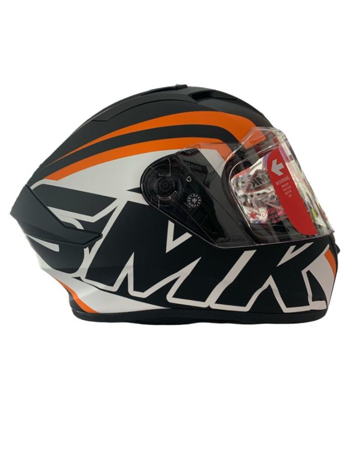 CASCO CERRADO SMK STELLAR NEGRO NARANJA TALLA "M" - Image 2