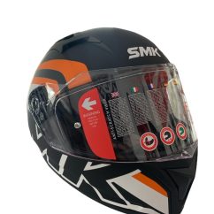 CASCO CERRADO SMK STELLAR NEGRO NARANJA TALLA "M"