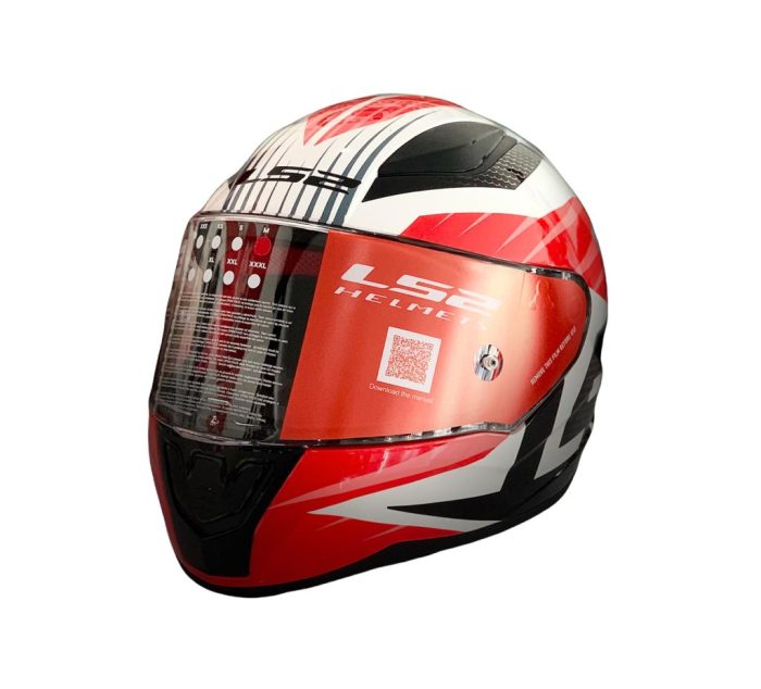 CASCO LS2 RAPID BCO/RJO TALLA "M"