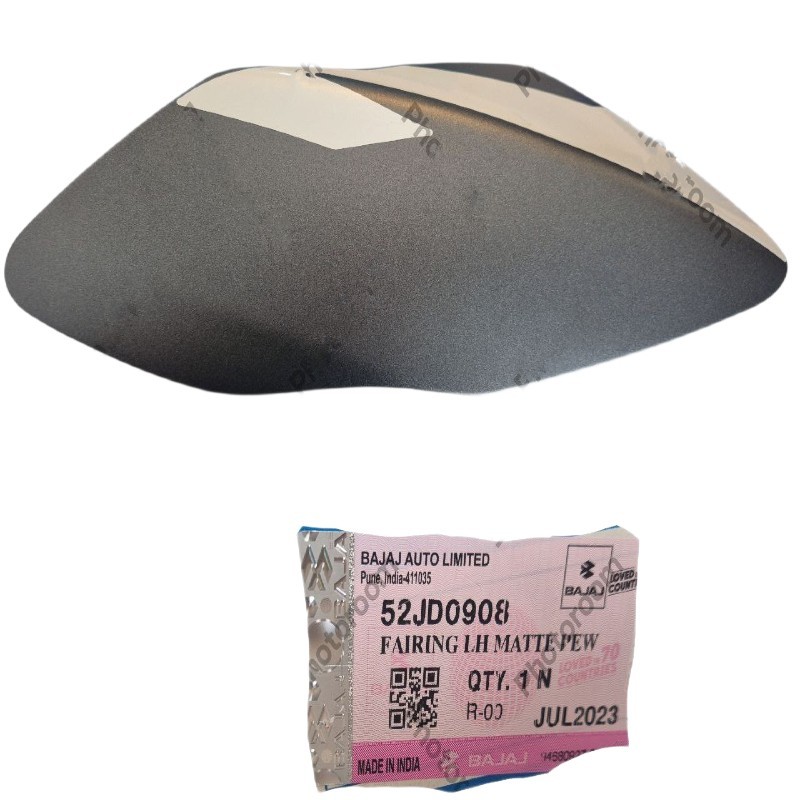 CUBIERTA FARO IZQ BAJAJ PULSAR NS125 GRIS PERLA BLANCO